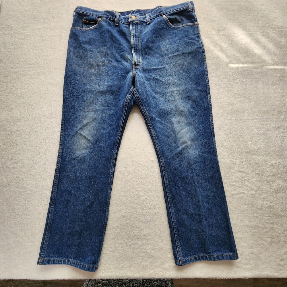 Mustang Jeans Mens 44W 28L Blue Straight Leg Denim Western Workwear Clsssic Pant